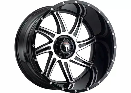 American Truxx AT162 Vortex 22x12 / 6x135 BP / -44mm Offset / 87.1mm Hub Gloss Black Machined Wheel - AT162-22236BM-44 User 1