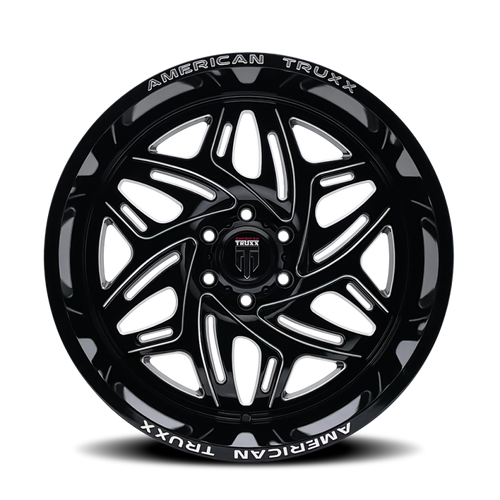 American Truxx AT1914 Euphoria 20x10 / 5x127 BP / -19mm Offset / 78.1mm Hub Gloss Black Milled Wheel - AT1914-2173BM Photo - Primary