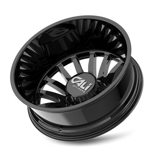 Cali Off-Road 9110D Summit Dually 22x8.25 / 8x210 BP / -192mm Offset / 154.2mm Hub Gloss Black Wheel - 9110D-22879GBR192 Photo - Primary