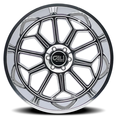 Cali Off-Road 9117 Auburn 20x10 / 6x135 BP / -25mm Offset / 87.1mm Hub Polished Wheel - 9117-2136P Photo - Primary