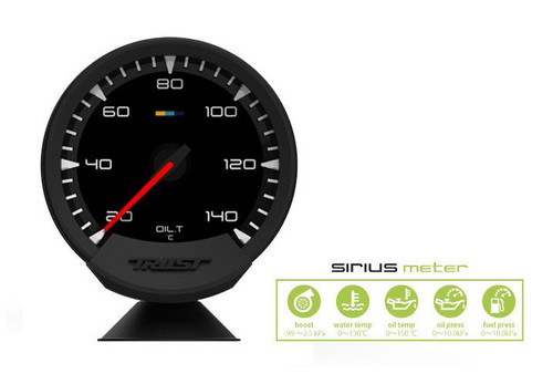 GReddy Sirius Meter - Oil Temp 20/140 (Deg.C) 74mm Analog Gauge (w/Oil Temp Sensor & Harness Set) - 16001732 Photo - Primary