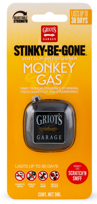 Griots Garage Stinky-Be-Gone Vent Clip Air Freshener - Monkey Gas - 10758 Photo - Primary