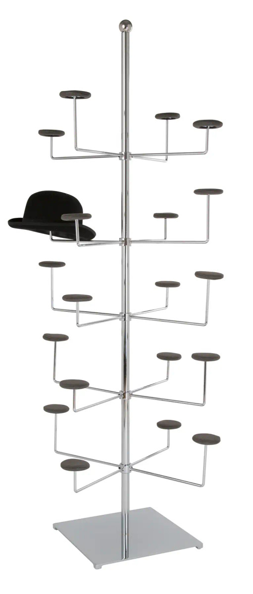 Hat Display Rack, Holds 20 Hats | CHROME