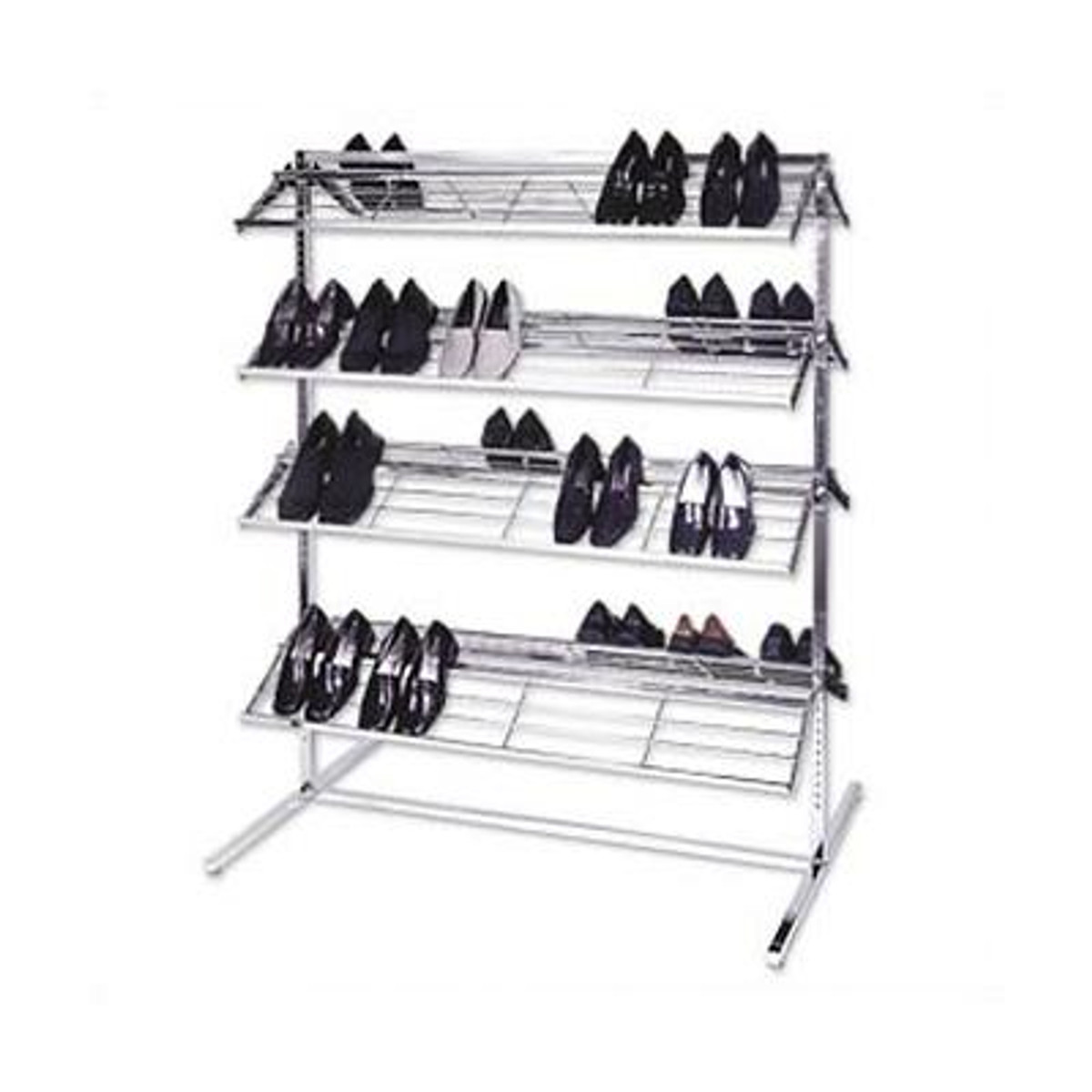 chrome shoe rack