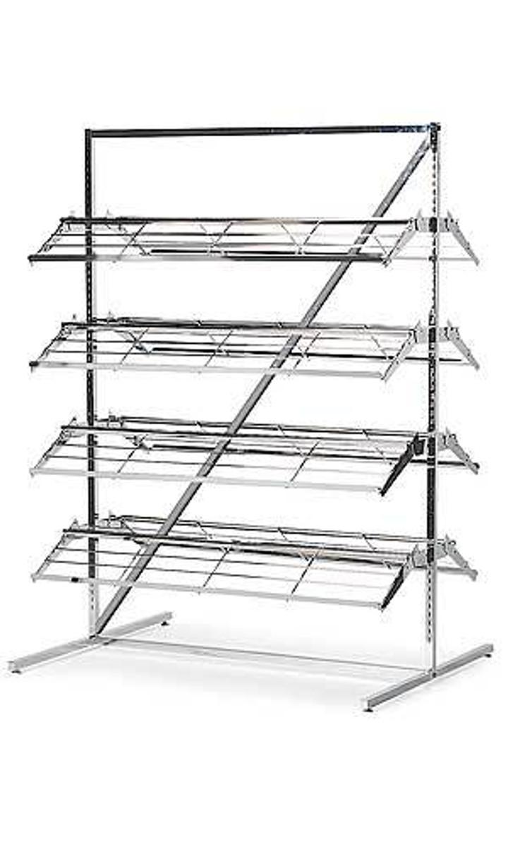 Commercial Clothing Store Shoe Rack, Double-Sided Shoe Storage Shelf for  Basketball Shoes, Easy to Install Sneaker Shoes Display Stand (Color :  White