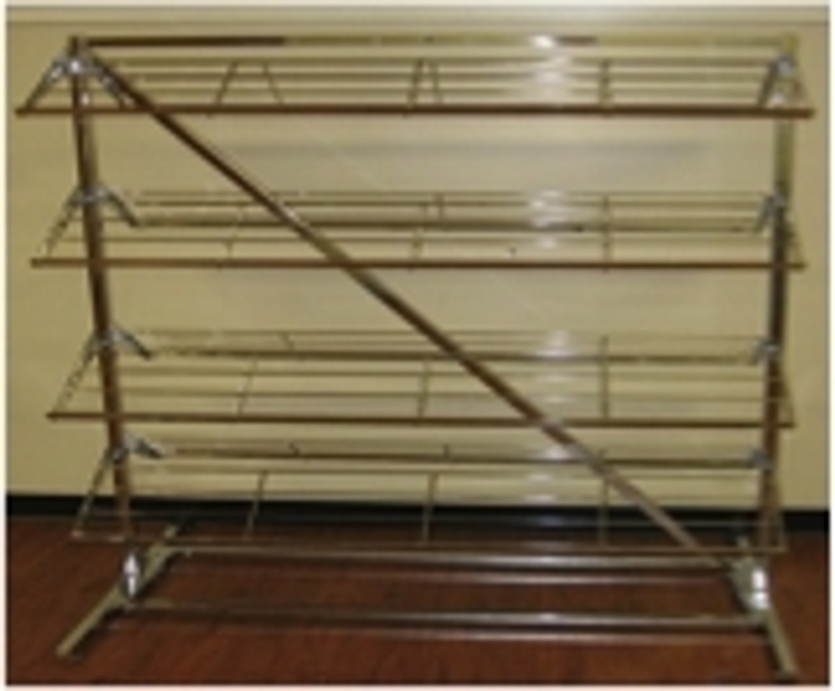 Retail Shoe Display Rack - Double-Sided Folding Design - 48 x 29.5 x 55