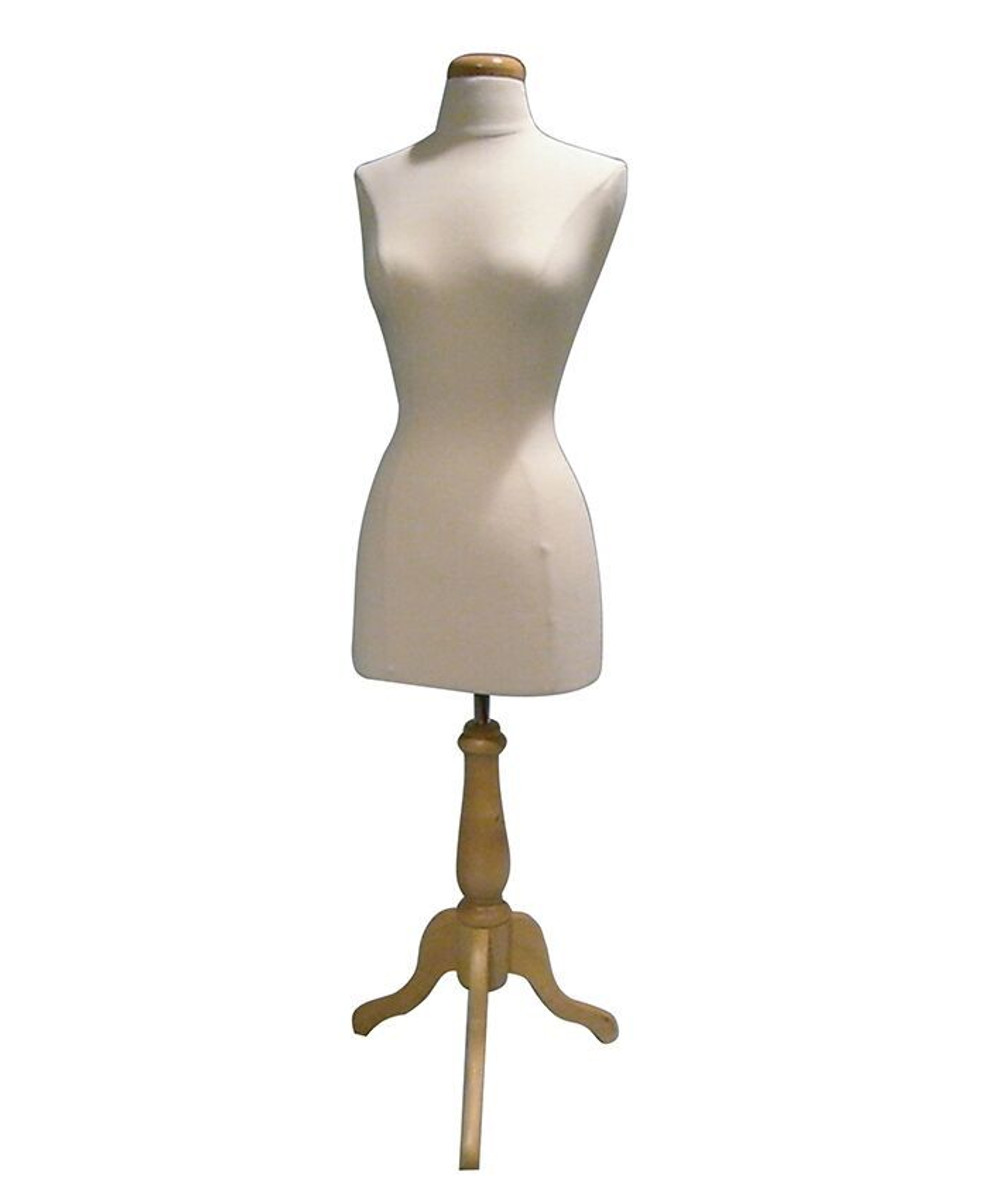 Female Standing Dressform Half Dummy with Wooden Stand, For