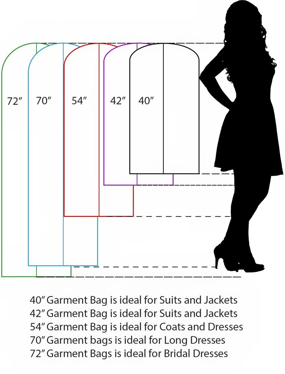 60"L Vinyl Zippered Garment Bag | Side Gusset | Clear 60"L Vinyl Zippered Garment Bag | Side Gusset | Clear