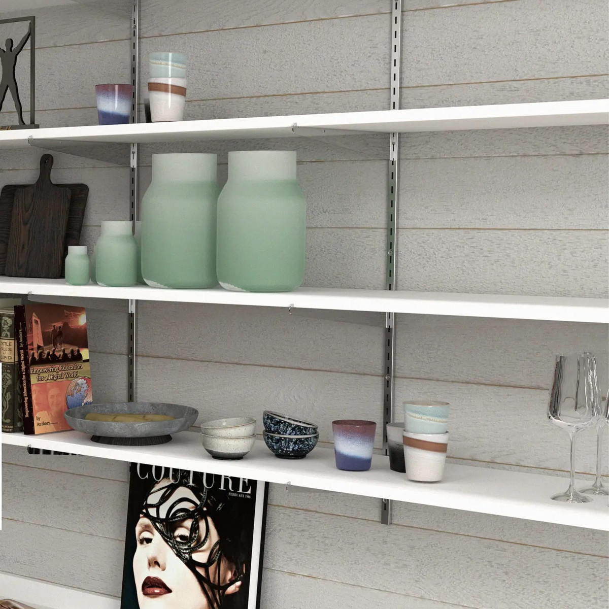 surface mount metal shelf standards installation