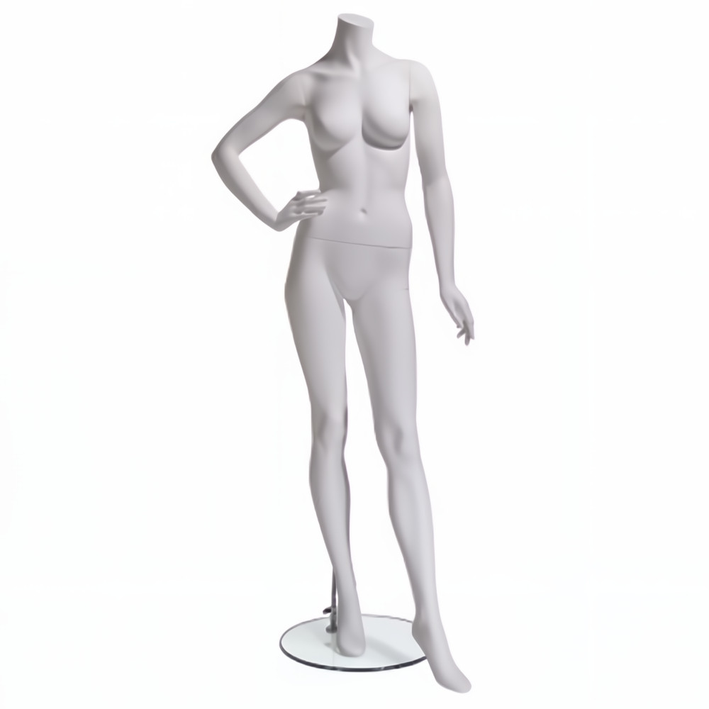 Headless Female Mannequin in Confident Pose White