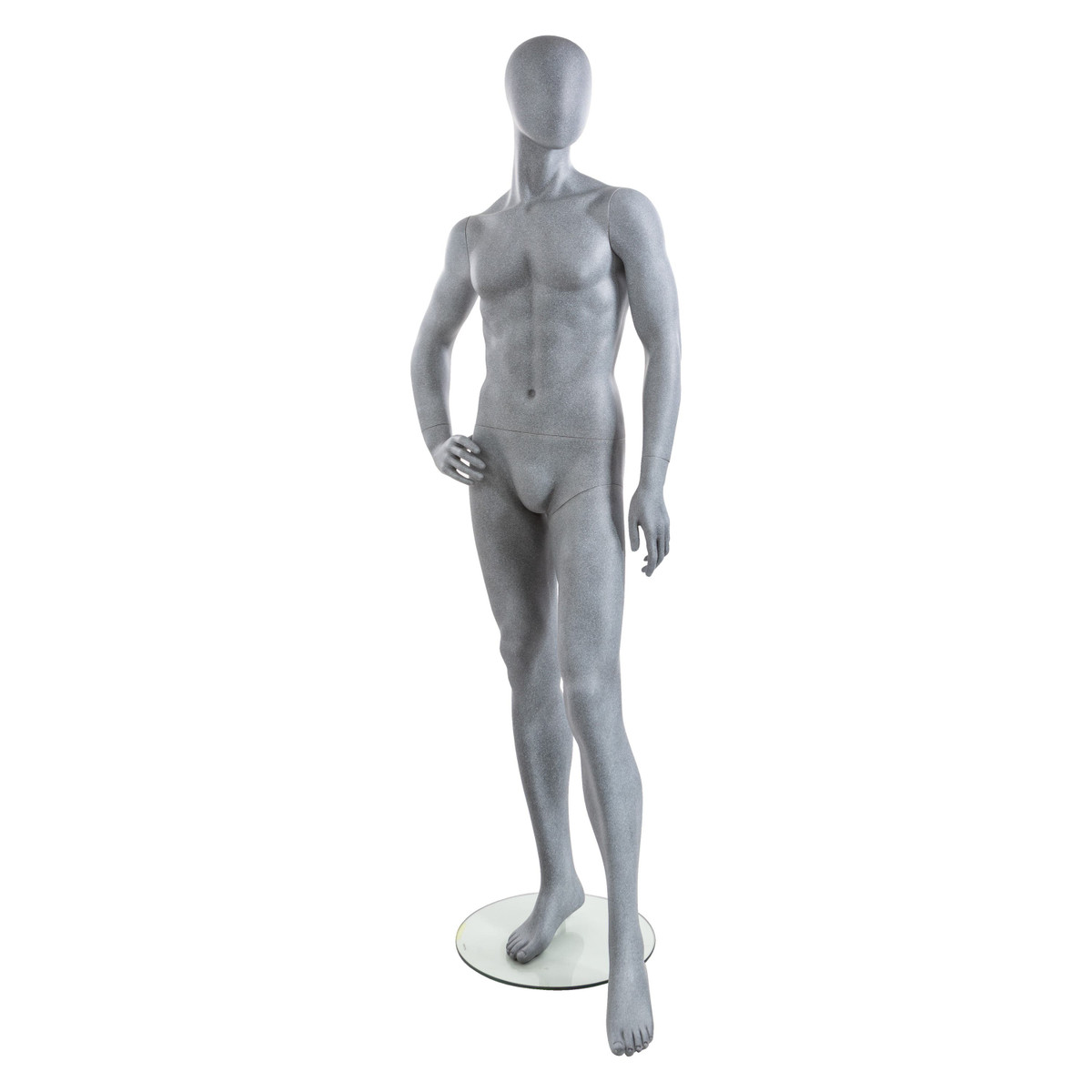 Male Mannequinn In Confident Pose | Oval Face | Slate