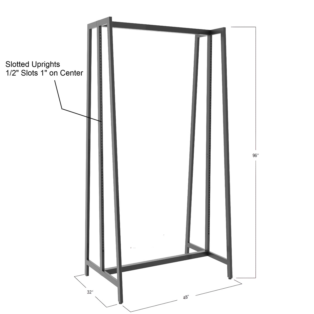 48" Double-Sided Slotted Merchandiser