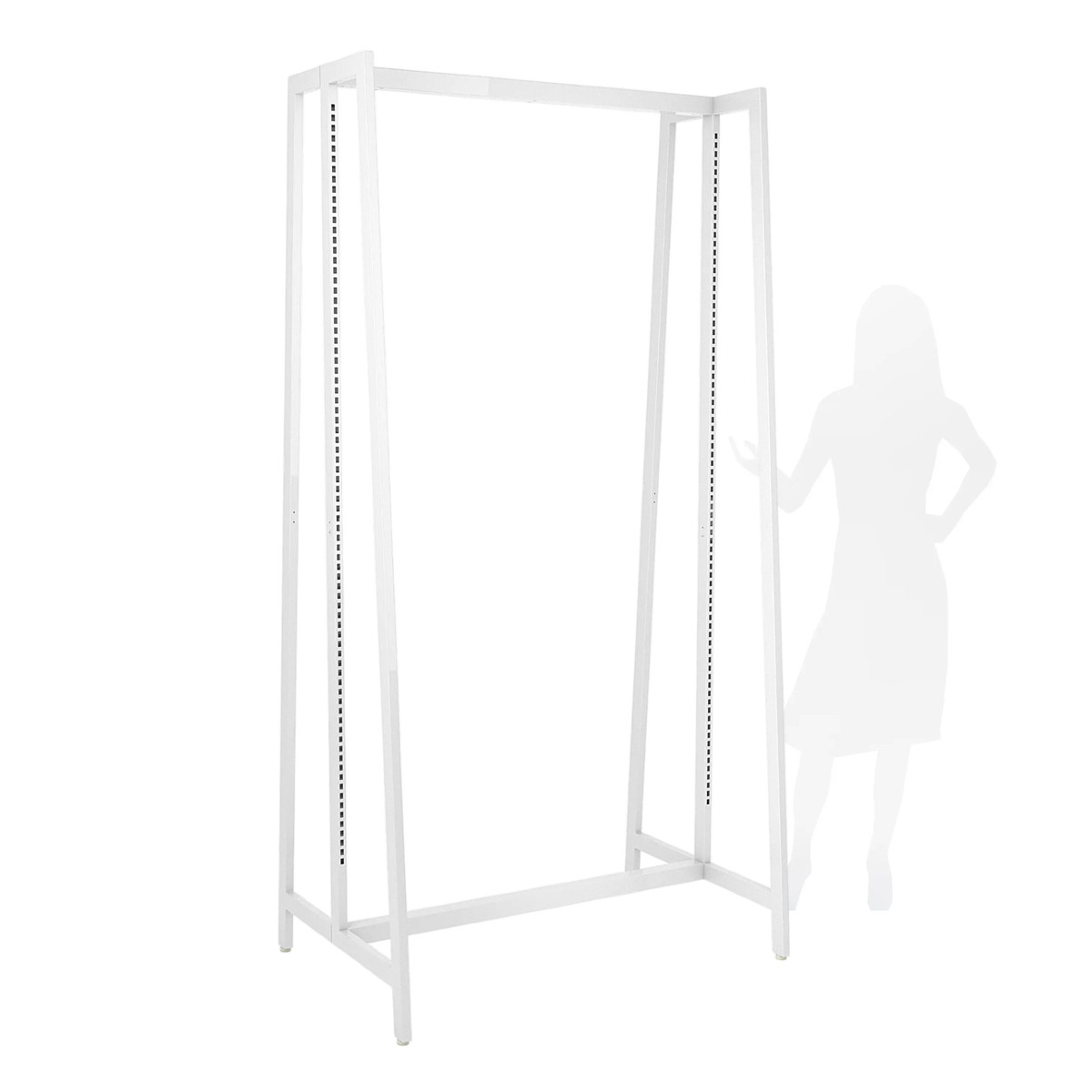 Double-Sided Slotted Merchandisers - White