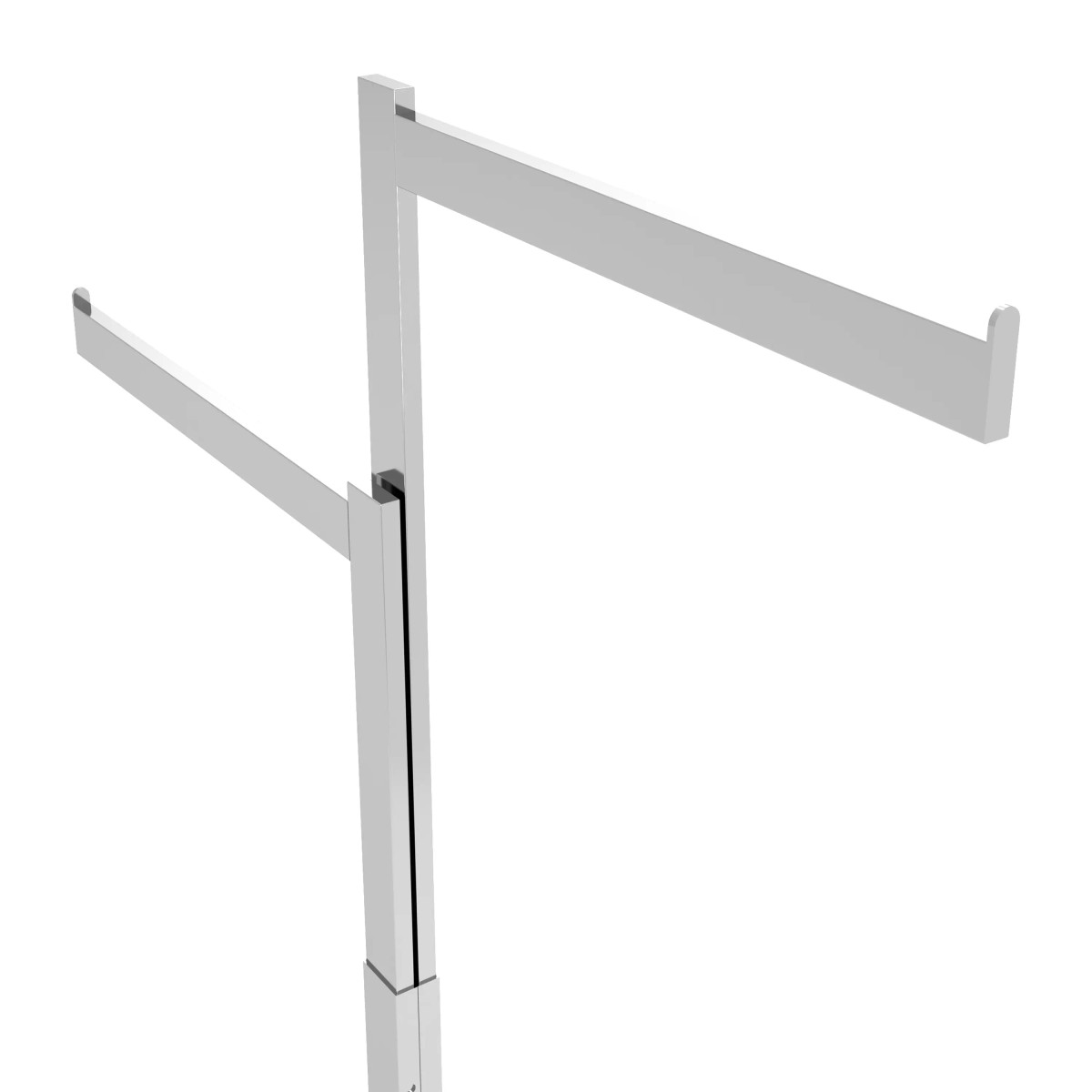 2 Way Rack with TWO Straight Display Arms | CHROME