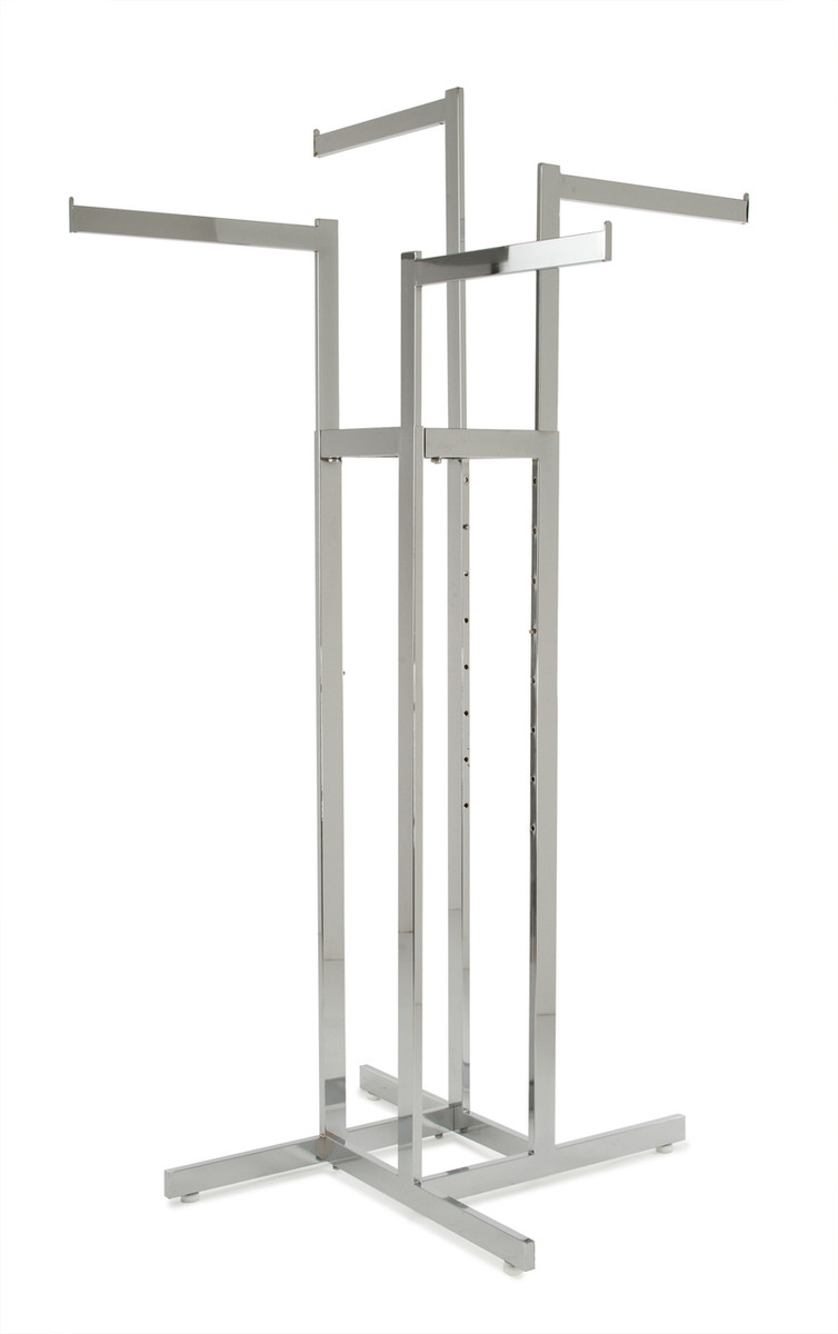 long dress rack KIM II Double Gold Gold clothing Rack