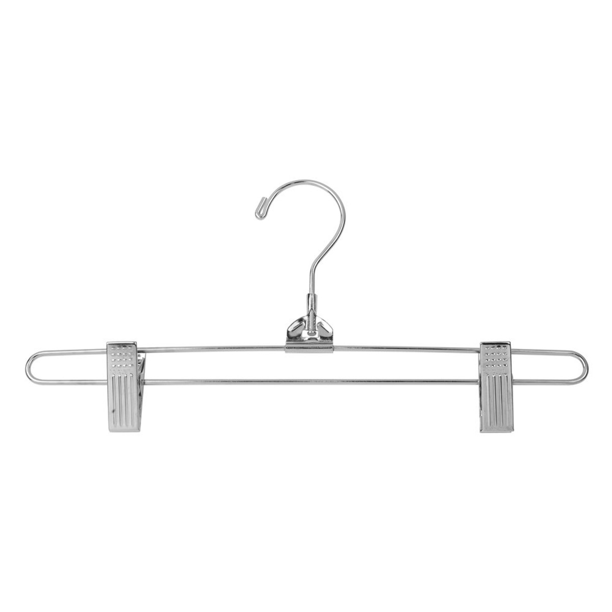 12 Chrome Metal Skirt & Pants Hangers with Hook - SSW