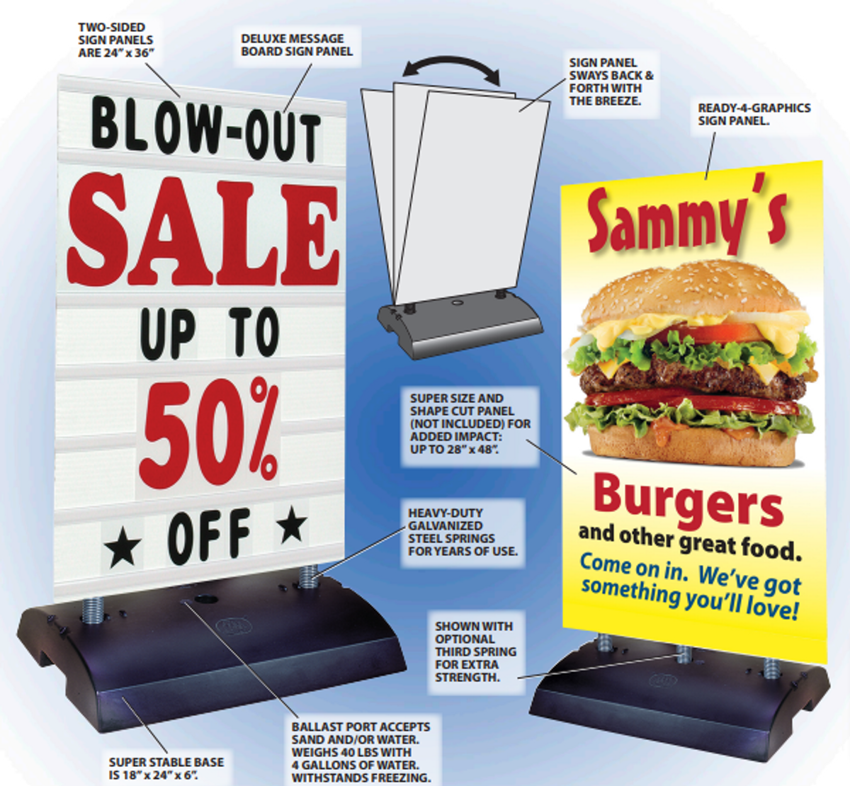 さらに100円引き◆MMLG◆SIGN BOARD SWEAT Springer Message Board Sidewalk Sign | Product Display Solutions