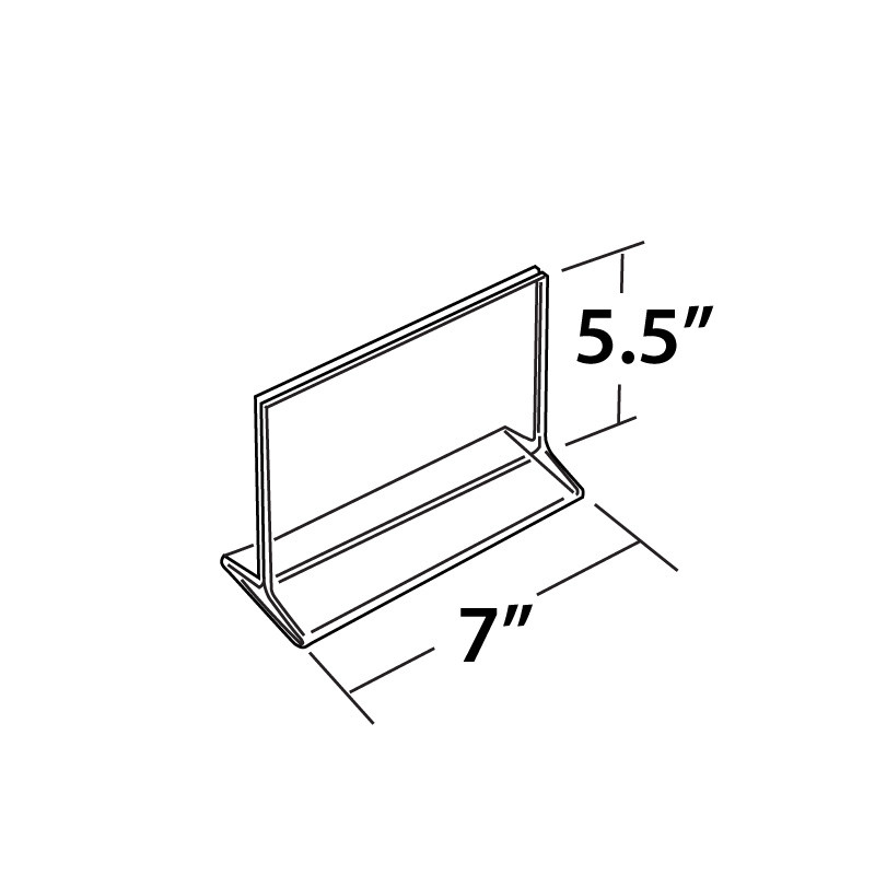5 5 H X 7 W Double Sided Acrylic Countertop Sign Holder Top Loading