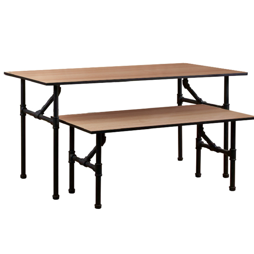 Table Gigogne (Nesting Table) Econoco PSNTSSET - Plateau Marron Foncé, Métal Et Bois
