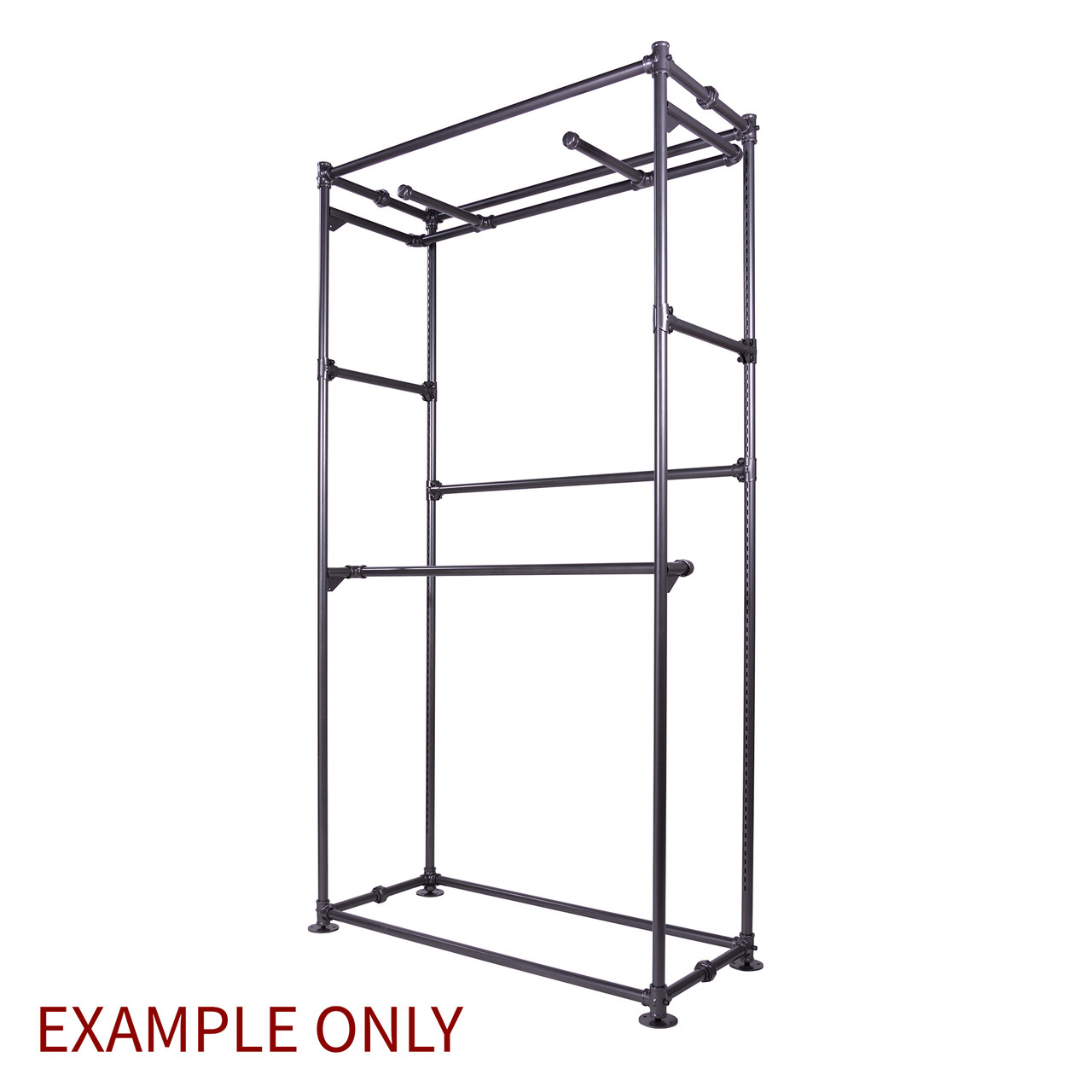 Pipeline Free Standing Wall Display Anthracite Grey Product Display