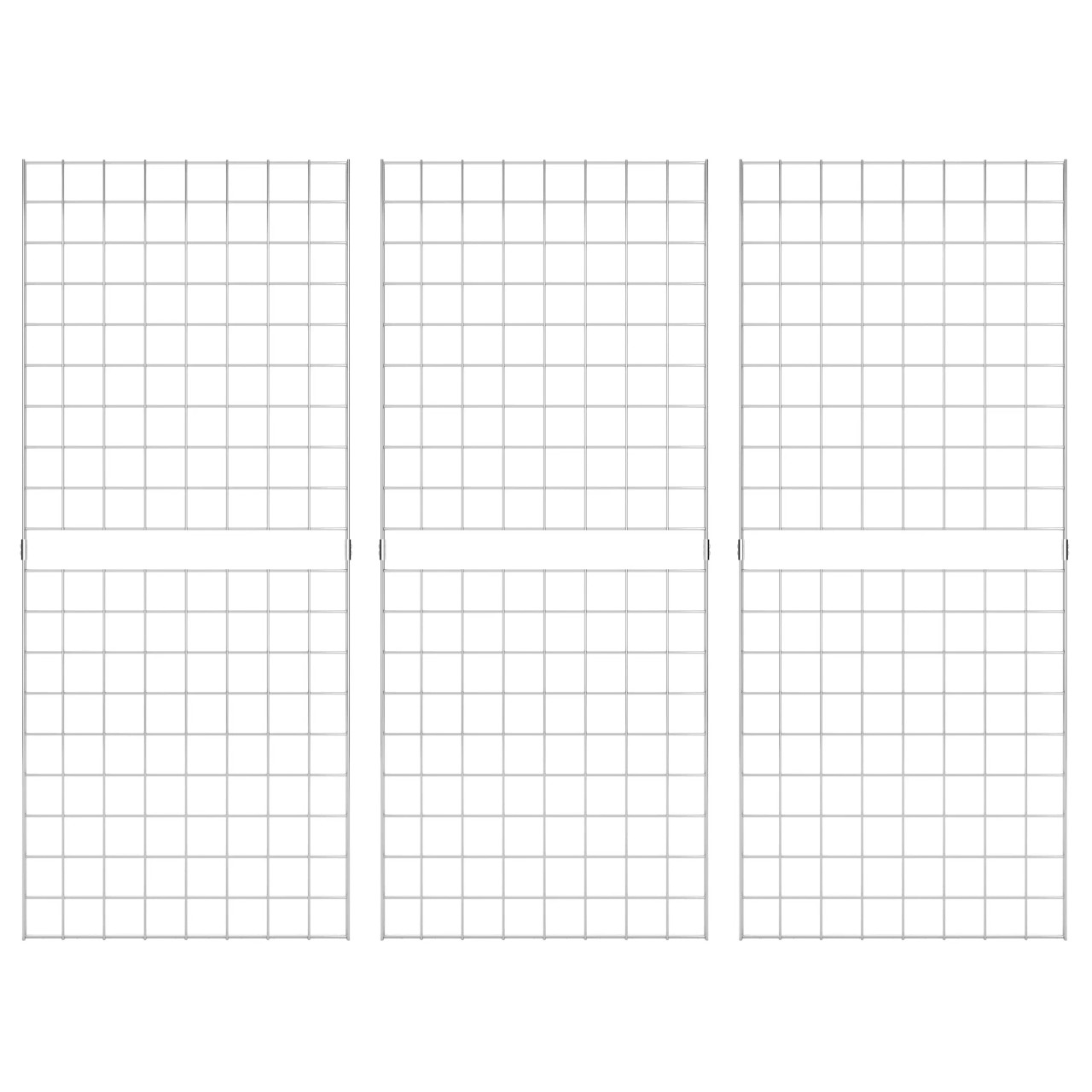 2' X 5' Portable Gridwall Panels | Chrome