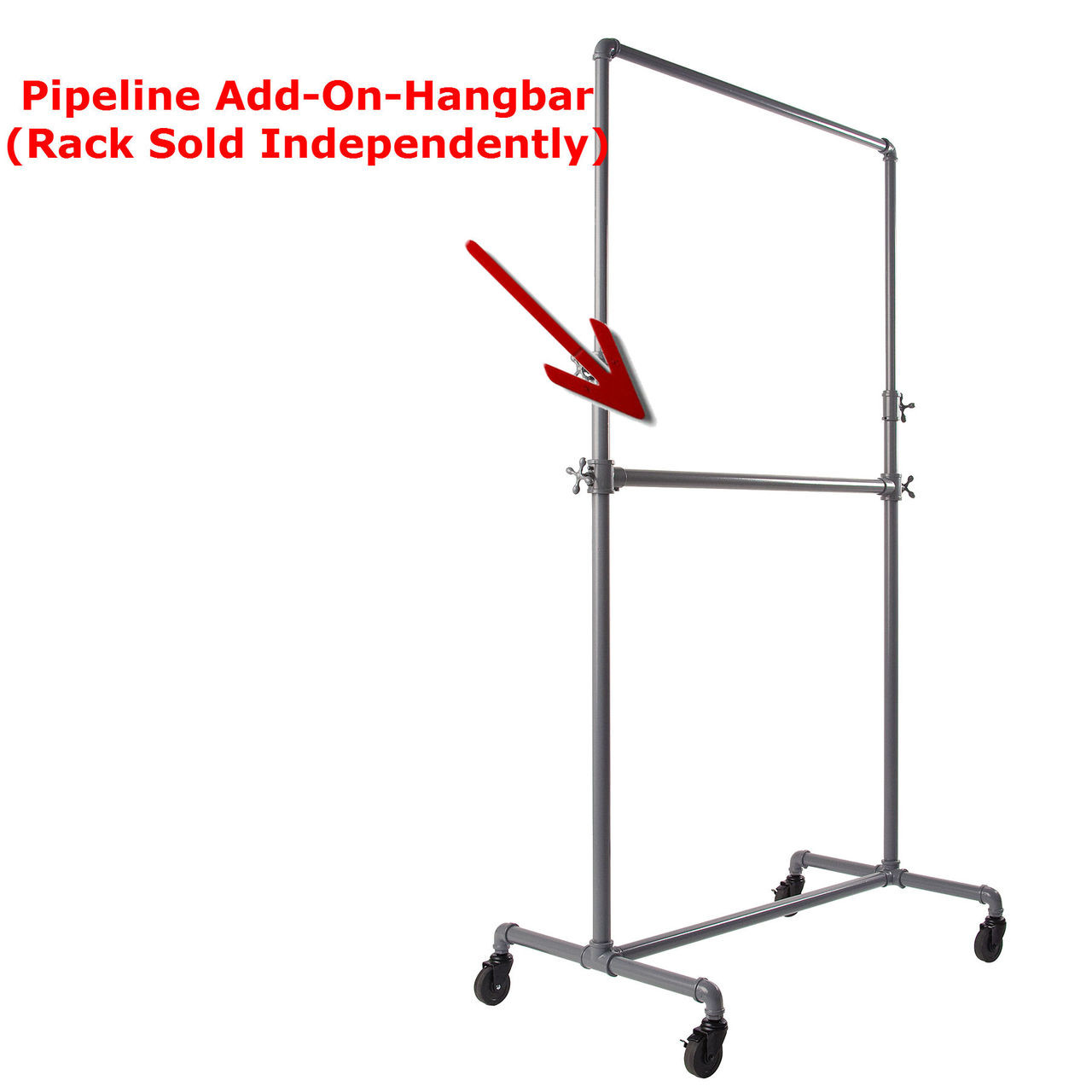 5.5 H x 7 W Pipe Clothing Rack Sign Holder Product Display Solutions