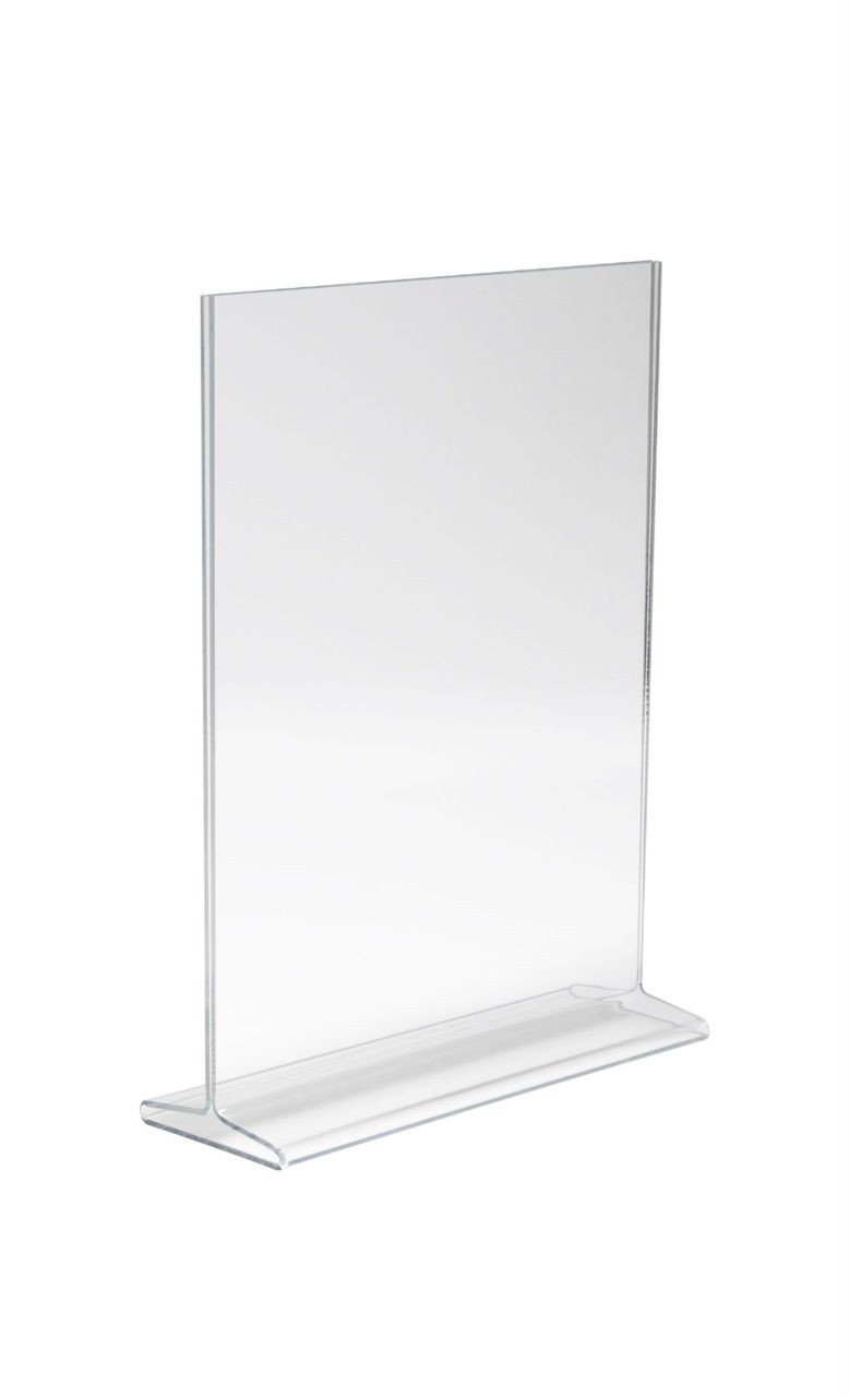 7"H x 5.5"W Double Sided Clear Countertop Sign Holder