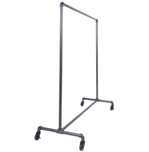 60" Single Rail Ballet Bar Pipe Clothing Rack | GREY 60" Single Rail Ballet Bar Pipe Clothing Rack | GREY