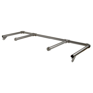 48" Wide Pipeline Outrigger Hangbar with (2) 12" Long Faceouts | GREY 48" Wide Pipeline Outrigger Hangbar with (2) 12" Long Faceouts | GREY