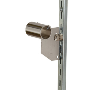 Stubby Bracket w Track Locking Screw for 1.25” Round Tube Fits 12 Slots on 1 Center Standard Stubby Bracket w Track Locking Screw for 1.25” Round Tube Fits 12 Slots on 1 Center Standard