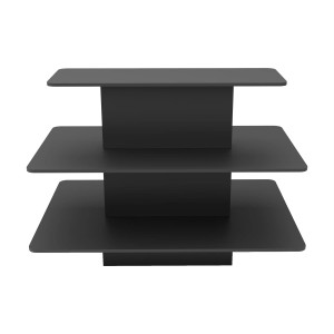 Three Tier Rectangular Wood Retail Display Table | Black