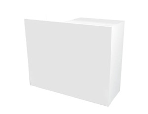 Cash Register Wrap Counter Stand  48L X 20W X 38H  White