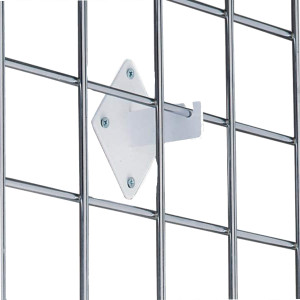 Wall Mounting Brackets for Grid Panels | White