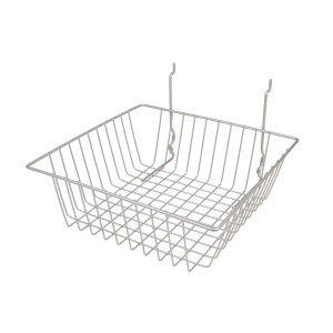 12"L x 12"W x 4''H Wire Grid Shelf | Epoxy Chrome