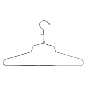 14" Steel Dress & Shirt Hangers with Loop | Chrome