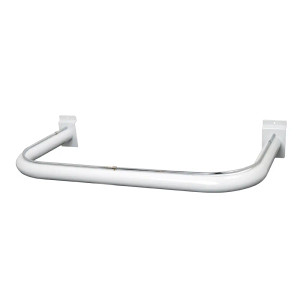 Slatwall U-Shaped Hangrail | Round Tubing | White