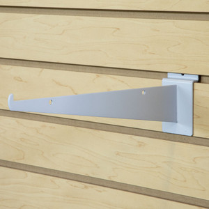 Slatwall 10" Metal Shelf Brackets | White