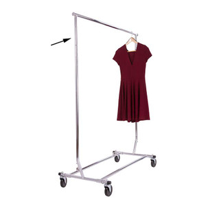 Single Rail Folding Rolling Clothing Rack | Product Display Solutions