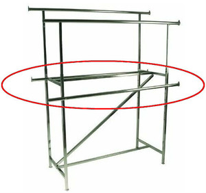 Metal shelf for clothes rail » Hardware accessory