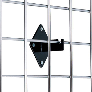 Wall Mounting Brackets for Grid Panels | Black