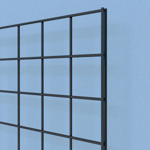 Black Wire Grid Panel Close Up