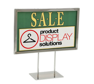 Universal Mini Table-Top Sign, 1 1/2 x 2, Clear