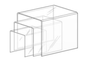 Acrylic Economy U Risers Set, 6" 8" & 10"