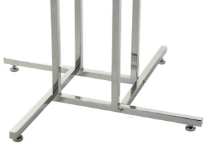 4 Way Clothing Display Rack with 4 Straight Arms | Chrome