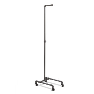 Pipeline Single Arm Rolling Clothing Display Rack GREY Pipeline Single Arm Rolling Clothing Display Rack GREY