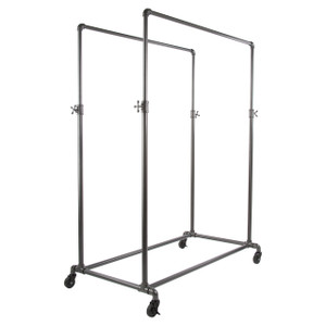Double Rail Pipeline Clothing Rack Double Rail Pipeline Clothing Rack