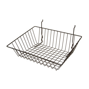 15"L x 12"W x 5"H Gridwall Wire Basket | Black