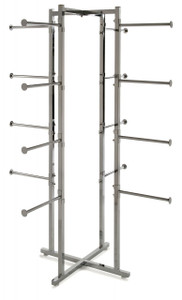 Folding Lingerie Display Rack With (16) 12” Long Round Display Arms