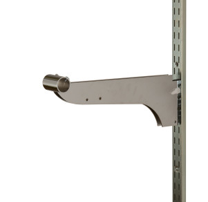 12" Double Bracket w/ Nylon Stabilizer for 1.25” Round Tube | Fits 1/2 Slots on 1 Center Standard