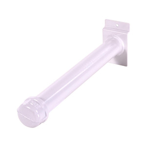 10" Pipeline Faceout Arm For Slatwall | Gloss White